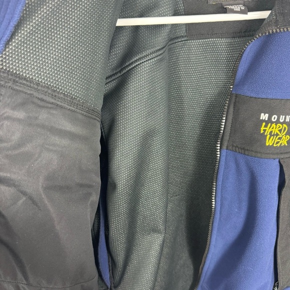 Mountain Hardwear Blue Fleece Jacket Windstopper Mens Size Medium Zip Up Navy - Picture 5 of 11